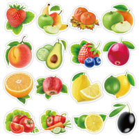 Autocollants feuilles vertes Fruits et légumes, étiquette étanche, pour skateboard, bagages, pour ordinateur portable, nouveau design, 100 pièces