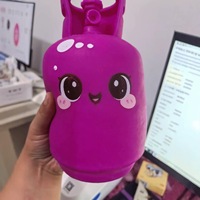 Jouet sensoriel anti-stress en TPR rose mignon en forme de bouteille de gaz à presser