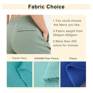Top Jogger Pantalones <span class=keywords><strong>verde</strong></span> claro 310gsm polar mujeres pantalones de chándal al por mayor pantalones de chándal sueltos personalizados Puff impresión Logo - Product Image 4