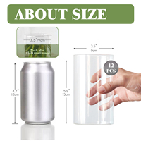 12 vases cylindriques en verre pour centres de table, vases transparents de 6 pouces pour décorations de mariage, vases à fleurs pour table, étagère, fête