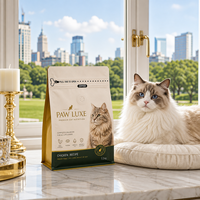 Emballage personnalisé pour sachets en aluminium pour aliments pour animaux de compagnie (chiens et chats), conception d'emballage debout, impression offset pour sacs en plastique