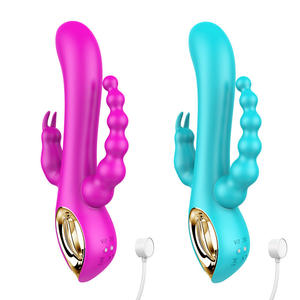 Delove 3 In 1 Konijn Vibrator 10 Vibratie Vibrerende Av Wand Usb Oplaadbare Vrouwelijke Masturbator Clitoris Voor Vrouwen - Product Image 1