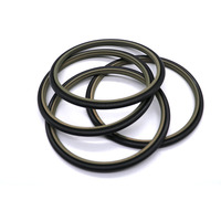Joint d'étanchéité de tige de vérin hydraulique HBTS en PTFE NBR avec bague d'étanchéité pour pièces d'excavatrice, de chargeuse et de pelle rétrocaveuse