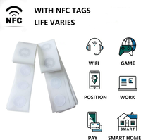 Autocollant RFID NFC personnalisé en aluminium, modèle ISO 13,56 MHz, mini, anti-déchirure, étanche, pour carte de visite, carte de membre d'hôtel
