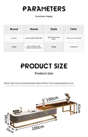 Table basse rectangulaire blanche de style moderne avec rangement, meubles de salon muraux et table basse