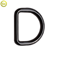 Poignée de boucle en forme de D noire 30mm en alliage de zinc anneau en D en métal pour accessoires de sac matériel pour sacs
