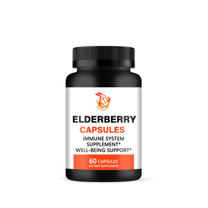 Cápsulas de Saúco de Marca Privada OEM, Suplemento Herbal Natural para el Bienestar General, Promueve el Sistema Nervioso - Product Image 1