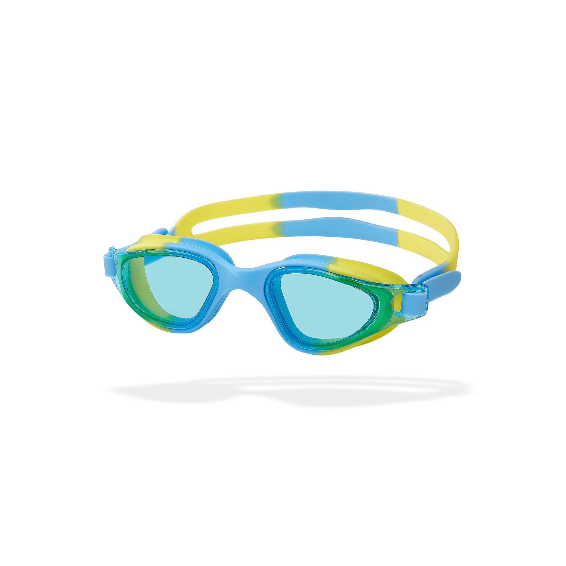 Estuche para gafas sin graduación azul claro y amarillo