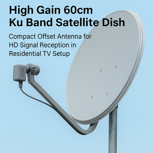 Antena de satélite de acero de banda Ku de 65cm Premium, antena de <span class=keywords><strong>TV</strong></span> duradera para exteriores para recepción de señal estable en condiciones de viento - Product Image 2