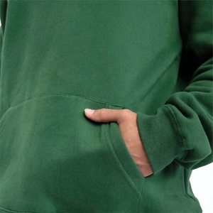 Sweat à capuche personnalisé pour homme, vert forêt, en molleton de coton premium, coupe oversize avec poche kangourou, style streetwear décontracté - Product Image 6