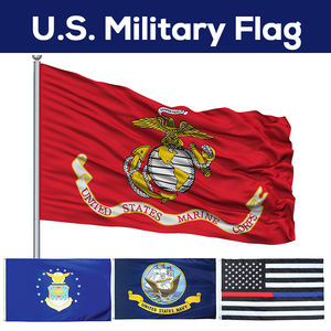 Флаг США 3x5 футов черные белые красные полосы вышитые оксфордская ткань висит портативный настраиваемый размер - Product Image 4