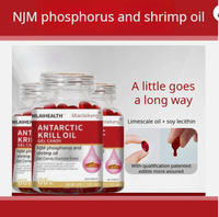 Complément Alimentaire Vitamines avec Astaxanthine et Huile de Krill de l'Antarctique en Bonbons Gélifiés, 60 Unités pour Adultes, 2 Doses