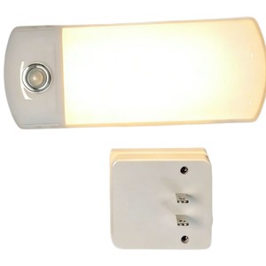 Led Night <b>Light</b> <b>Plug</b> In Sensor Control Rectangle Warm White Plastic 25000 Hours Lifespan - Product Image 5