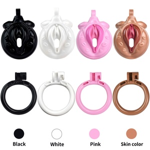 FRRK Skin Color Pussy Design Chastity Device Cock Cage Penis Lock in Lust <b>for</b> <b>Men</b> Bdsm Bondage Lock Chastity Cage Sex <b>Toys</b> - Product Image 2