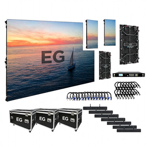 ระบบจอวิดีโอวอลล์ LED แบบครบชุด EG P1.9 P2.6 P3.9 Never Black สำหรับใช้งานภายในอาคาร จอโค้งงอได้ ให้เช่าสำหรับแสดงผลบนเวที - Product Image 1