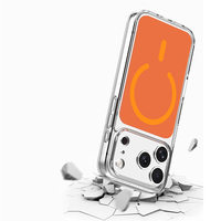 Étui de téléphone magnétique de haute qualité pour iPhone 15 Pro Max Air 17 Plus 16 14 13 12 11, coque arrière rigide en TPU acrylique pour téléphone portable