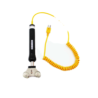 Termopar de Superficie con Mango Tipo K/E NR-81535A, Acero Inoxidable, Clasificación IP66, -50~500°C, Termómetro con Cable, Personalización ODM Disponible