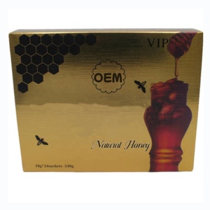 Cajas de Embalaje Exterior para Miel Natural VIP OEM, con Ranuras y Estampado en Dorado, Precio de Descuento, para la Industria de Alimentos y Bebidas - Product Image 1