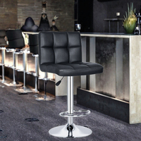 Tabouret de bar pivotant moderne avec dossier, réglable en hauteur, chaise haute hydraulique pour réception, comptoir de bar