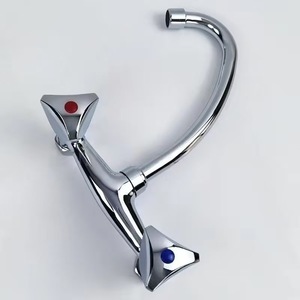 Grifo de Cocina Moderno de Pared con 2 Manijas, Válvula de Cerámica, Fácil Instalación, Diseño de Lámina Plana, 1.0-1.9 gal/m - Product Image 5