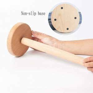 Single Tier Wall-Mounted Standing Type Irregular Solid Wood Sustainable Classic Folding <b>Kitchen</b> Paper <b>Storage</b> Rack Flexible - Product Image 4