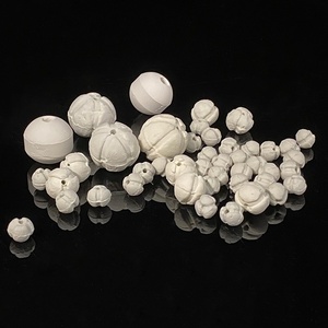 Bola de cerámica de alúmina porosa perforada, soporte personalizado de fábrica, 6mm, 10mm, 25mm, muestra gratis, cerámica Industrial redonda gris - Product Image 5