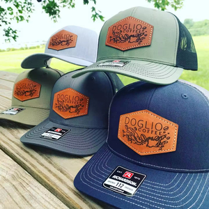 Parche de cuero bordado personalizado Richardson 112, gorra de camionero, gorra Snapback en blanco de malla, gorra de béisbol Hiblan de red lisa, gorras deportivas para papá - Product Image 1