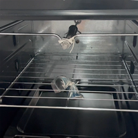 Cuisinière à gaz quatre brûleurs avec four en acier inoxydable et verre miroir, prix compétitif