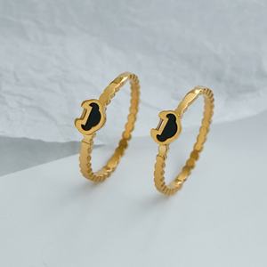 Custom <b>Vintage</b> <b>Ring</b> Hypoallergenic Non Tarnish Stainless Steel Engagement14k 18k <b>Gold</b> Plated <b>Ring</b> for Women - Product Image 1