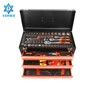 Ensemble d'outils <span class=keywords><strong>de</strong></span> commerce extérieur direct usine, portable, trois pompes, petit, autobloquant, 408 pièces, boîte à outils en acier <span class=keywords><strong>de</strong></span> qualité 45 - Product Image 2