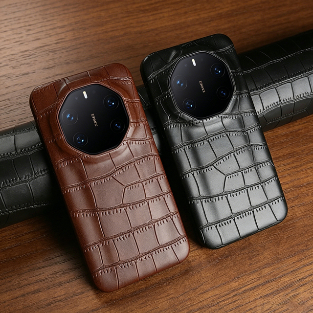 Premium PU Crocodile Texture Phone Case for Huawei Mate80/70 Series, Pura90, P90/P80/P70 Pro Plus Back Cover