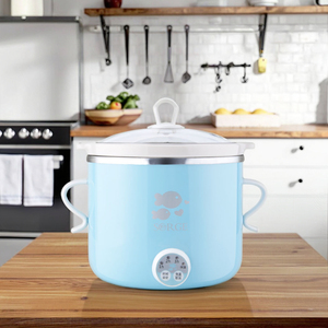 Mini olla de cocción lenta automática para el hogar de 0.8L con tapa de vidrio templado y control de temporizador digital Función eléctrica para mantener el calor Sous Vide - Product Image 1