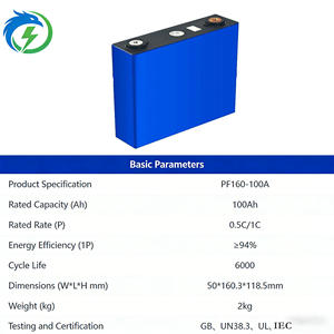 بطارية حالة صلبة LFP أصلية <span class=keywords><strong>3</strong></span>.2 فولت 100 أمبير في الساعة عالية الأداء 6000 دورة تشغيل درجة حرارة تشغيل -20~45 درجة مئوية 2816 جرام للتخزين المنزلي - Product Image 3