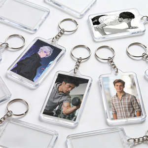 Gantungan Kunci Akrilik Foto Dua Sisi Custom, Tempat Foto Pribadi dengan Cincin Pemisah untuk Foto Ukuran 3.5cm X 5.0cm - Product Image 3