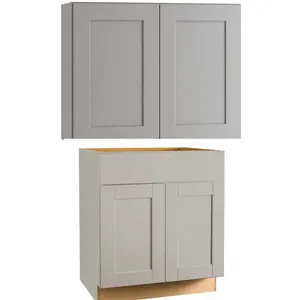 Modular Shaker Style Kitchen With Grey Cabinets From Vietnam