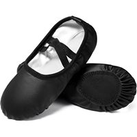 Chaussons de danse souples Dynadans, dessus en PU, semelle extérieure en cuir véritable, doublure en coton, unisexe, enfant et femme, pour la pratique de la danse