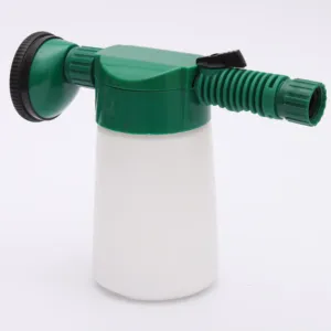 Portable Green Garden Watering Plants Lawn Car Wash Showering Pet Plastic Garden Spray Nozzle With Dispenser Bottle