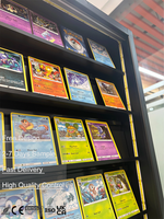 Vitrine de présentation verrouillable pour cartes de sport avec cadre métallique, éclairage LED, en acrylique, pour cartes de baseball gradées et cartes à collectionner
