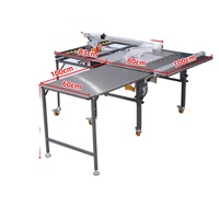 Scie à table coulissante de précision JT530S pour la menuiserie et la rénovation domestique – Pas de besoin de se pencher – Chariot compact – Scie maîtresse-esclave intégrée