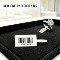 Etiqueta de Seguridad RFID para Joyería E-Bit, 860-960MHz, Etiqueta Anti-robo de Papel Recubierto, 11x42mm, para Anillos, Collares y Pendientes