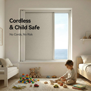 Stores à rouleaux sans chaîne ZSTARR, stores occultants sans cordon pour la sécurité des enfants, occultation totale pour la chambre à coucher, taille personnalisée, sur <span class=keywords><strong>mesure</strong></span> - Product Image 3