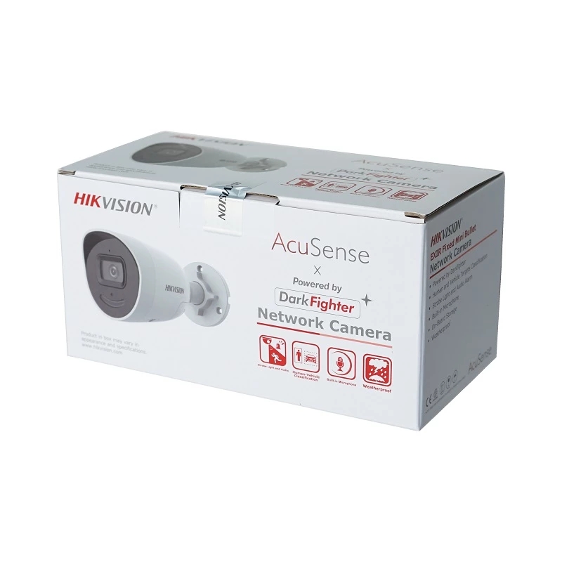 Hik DS-2CD2086G2-IU/SL 4K 8MP CCTV IP Camera AcuSense Strobe Light and Audible Warning Fixed Bullet Network Camera