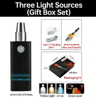 Linterna de 3 Fuentes de Luz para Gemas, Jadeíta, Ámbar, Luz Ultravioleta Negra, para Pruebas de Piedras Preciosas y Jade
