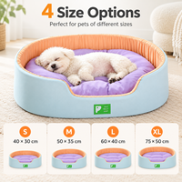 Coussin rond apaisant pour chat, 100% coton, amovible et lavable, confortable pour les petits chats, fournisseur OEM en gros