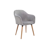 Fauteuil confortable moderne avec pieds en métal doré, chaise d'appoint en velours beige pour la maison, salon, salle à manger, avec coussin