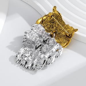 ヨーロピアンアメリカンスタイルレトロなクロスシルバーメッキメタルコインブローチファッションクリエイティブトレンディ大胆な性格 - Product Image 6