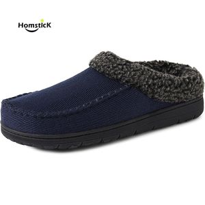 Rahat yumuşak peluş terlik kaymaz kış çift terlik adam örme kapalı peluş terlik erkekler ev ayakkabı - Product Image 5