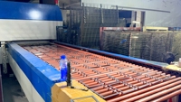 Horno de templado de vidrio plano continuo con dos cámaras de calentamiento