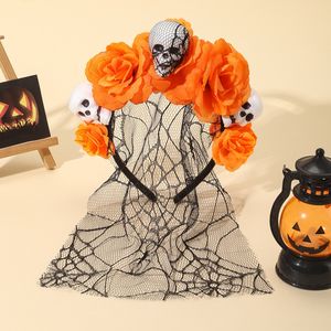 Halloween Horror película <span class=keywords><strong>maquillaje</strong></span> Cosplay disfraces esqueleto muerto Rosa araña telaraña flor globo ocular mamá novia pelo fiesta decoraciones - Product Image 3