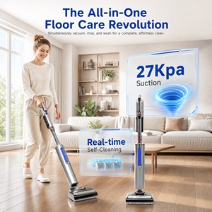 Aspiradora inalámbrica PG16PRO para húmedo y seco, 27Kpa de succión, autolimpiante, todo en uno, para pisos de madera, alfombras y pelo de mascotas - Product Image 3